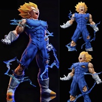Figurine d'action Goku en PVC, modèle Super Saiyan Gogeta Vegito, état endommagé par la bataille, style anime, jouet de collection à assembler