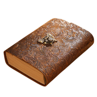 Carnet créatif A5 en cuir véritable fait main, avec impression en 5 minutes, fournitures de papeterie, organiseurs de papier vierge Gratitede, vintage et personnalisable