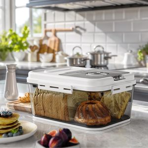 Contenitore per Pane da Cucina Ermetico Contenitore per Riso Scatola per Conservazione Riso con Registrazione del Tempo e Coperchio - Product Image 2