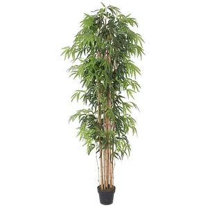 شجرة نخيل Jiawei Indoo زخرفية للاستخدام الخارجي بسعر الجملة شجرة نخيل من نبات الخيزران الاصطناعي