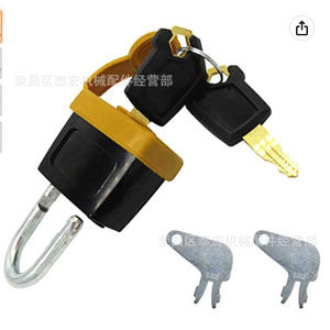 Caterpillar Excavator Fuel Tank Padlock 246-2461 Zinc Alloy Rectangular Single Lever Locking <b>Hardware</b> - Product Image 1