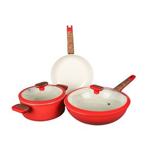 Ensemble de casseroles TKM-8037 Prosperous Red, ensemble de casseroles de cuisine antiadhésives pour la cuisine à domicile - Product Image 1