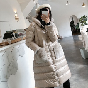 DOWN et REX RABBIT JACKET Nouvelle veste en duvet légère pour <span class=keywords><strong>femme</strong></span> - Product Image 1