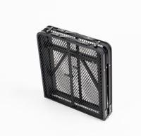 Table pliante, table de camping pliante réglable à 3 niveaux avec supports en maille