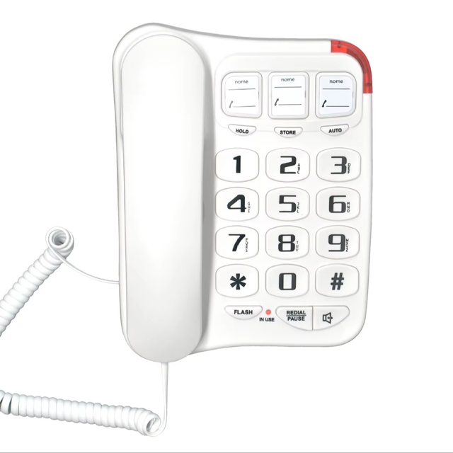 Fixed phone with big button desktop telephone for seniors