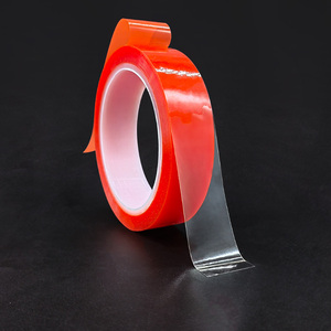 Ruban adhésif double face PET, film rouge, adhésif acrylique transparent, 0,21 mm, haute adhérence, haute résistance à la coupure, 100 ° Résistant à la chaleur pour écran de téléphone ABS - Product Image 2
