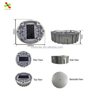 Солнечные светодиодные дорожные светильники-катафоты 143 мм, подземные, круглые, маркеры для дорог, класс защиты IP68, разноцветные, время работы 72 часа - Product Image 4