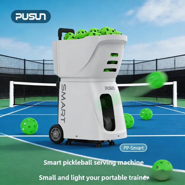 2026 PuSun Hot Sell Newest Pp-Smart PRO Portable Pickleball Training Shoot Machine App Remote Control for Clubs and Pro Practice