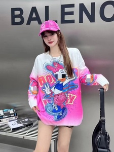 Áo len nữ dệt kim ngoại cỡ đính đá thiết kế hoạt hình mới nhất OC957 - Product Image 3