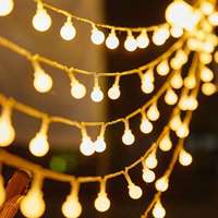 Guirlande lumineuse LED solaire en forme de boules pour Noël, décoration féerique pour chambre, fenêtre et maison