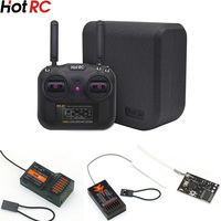 Émetteur RC Hotrc HT-6A 2.4G 6CH FHSS et récepteur avec boîte pour drone FPV, avion RC, voiture, bateau