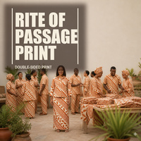 Kain Polyester Print untuk Acara Rite of Passage dan Reuni Keluarga, Custom 80-110 GSM, 45 Inch, 600 Yard per Bale
