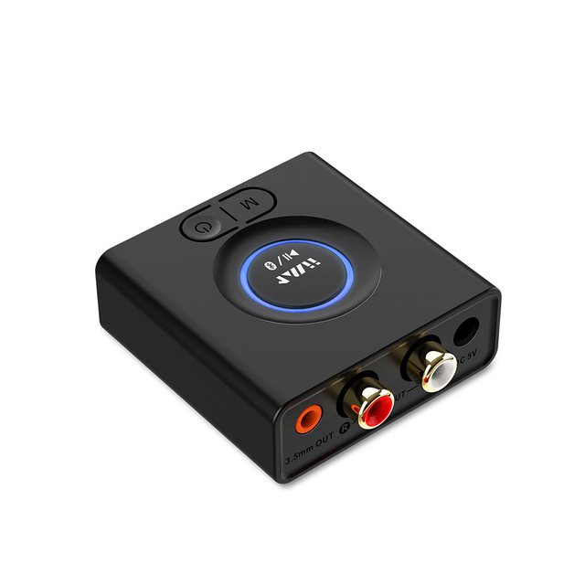 1Mii ML200 Wireless Bluetooth 5.0 Audio Receiver 3.5mm AUX & RCA Out Bluetooth Adapter for Speaker