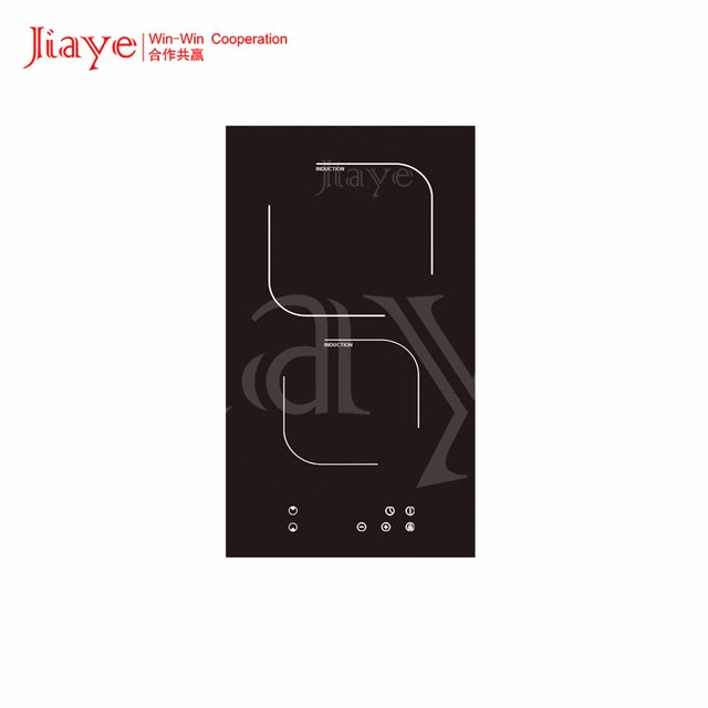 Home Built-In Electric Induction Hob Glass & Metal Kitchen Appliance with Touch Control, Stainless Steel Housing and Battery