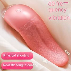 Liliya Female Vibration Doppel zungen heizung Batterie betrieben 10 Frequenzen wasserdichtes Sexspielzeug für Erwachsene für Ehemann Frau - Product Image 3