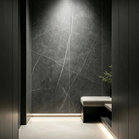 Carreaux muraux et de sol en pierre frittée JBN gris espagnol mat pour salon, chambre, salle à manger et aménagement paysager - Grande dalle, 1ère qualité