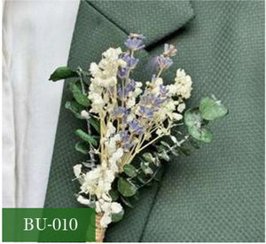 ดอกไม้แห้งธรรมชาติประดับปกเสื้อ ทำมือ ติดทนนาน เหมาะสำหรับตกแต่งชุดแต่งงานและชุดสูท - Product Image 1