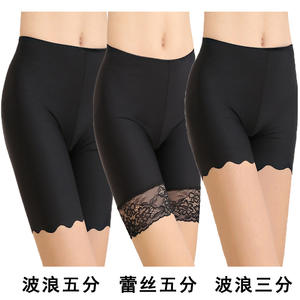 Shorts de sécurité grande taille L-4XL pour femmes, en dentelle fine, soie glacée, modal, anti-frottement, sous-jupe - Product Image 3