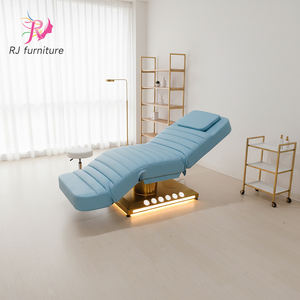 Meubles de salon de beauté de luxe, lit de massage électrique incurvé à 3 moteurs avec LED, lit de spa pour les cils, lit de soin du visage - Product Image 6