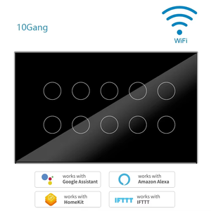 สวิตช์ไฟอัจฉริยะแบบ146สวิตช์ไฟ Wifi 10แก้งสำหรับ Zigbee รองรับ <span class=keywords><strong>Google</strong></span> Home Alexa <span class=keywords><strong>Voice</strong></span> - Product Image 1