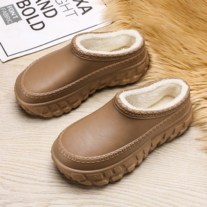 Chaussons d'hiver en coton pour couple, antidérapants, chauds, poids lourd, en peluche, trois couleurs au choix, vente en gros d'usine - Product Image 3