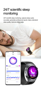 Smartwatch con Cinturino in Pelle, Display AMOLED, Impermeabile IP66, Misurazione Precisa della Pressione Sanguigna, ECG, Tracker di Attività, per Android - Product Image 2
