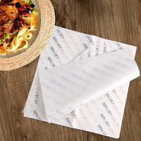 Papier sulfurisé blanc personnalisé en gros avec impression multicolore pour l'emballage de pain et de frites