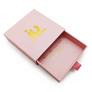 Custom Luxury square Cardboard Paper <b>Small</b> Thin Slider Jewelry Box <b>Drawer</b> Type Jewellery Gift Packaging Boxes with Handles - Product Image 3