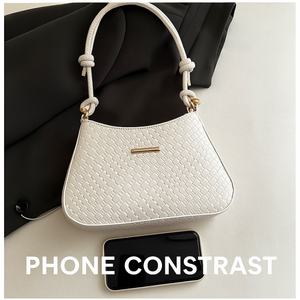 حقائب كتف نسائية مخصصة بشعار العلامة التجارية، إنتاج مباشر من المصنع، حقيبة يد مصممة من الجلد الصناعي مع مقبض معقود - Product Image 5