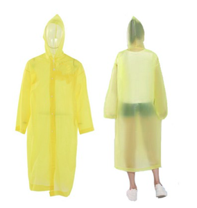 معطف مطر خفيف الوزن من مادة EVA مع غطاء للرأس، مقاوم للماء، يمكن التخلص منه، مناسب للسفر والطوارئ والفعاليات الخارجية والهدايا الترويجية، مع إمكانية طباعة شعار مخصص - Product Image 5