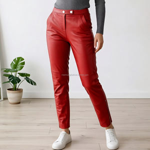 Custom Faux PU Leather <strong>Trousers</strong> for Women Parties Bottoms Pants <strong>Ladies</strong> - Product Image 1