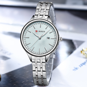 CURREN 9099 Montre à Quartz pour Femme, Bracelet en Acier Inoxydable, Étanche, Style Décontracté, Calendrier, Montre-Bracelet d'Affaires pour Dames - Product Image 1