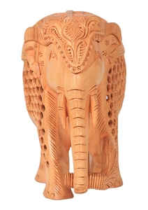 Handcrafted Wooden <b>Elephant</b> Sculpture Traditional Carved Home <b>Decor</b> Indoor Tabletop Ornament Living Room Art Piece - Product Image 5