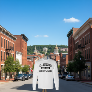 T-shirt a maniche lunghe Allentown Pennsylvania con design con scritte Est 1762 - Product Image 3