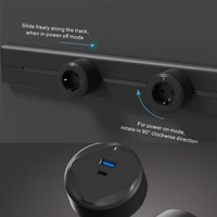 Riel Deslizante SINOAMIGO para Muebles de Cocina, Riel Deslizante para Gabinete Lateral, Riel Deslizante para Isla de Cocina, Tira Guía con USB
