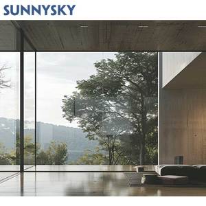 Sunnysky Fenêtre d'image extra large au design moderne Fenêtres en verre fixes en aluminium Style ouvert pivotant pour applications au sol et au plafond - Product Image 2