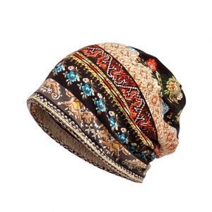 Gorro de algodón fino tipo jersey de fábrica, gorro holgado multiusos, gorro con estampado, bufanda de doble uso para mujer, regalo promocional en stock - Product Image 1