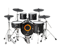 UNLOCK UNLOCK-lightning Mini Instrument de percussion électronique silencieux à têtes en maille, avec boîtier en bois, de luxe, prêt pour scène et studio
