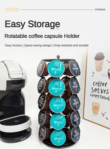 Support rotatif pour <span class=keywords><strong>dosettes</strong></span> de café <span class=keywords><strong>Dolce</strong></span> <span class=keywords><strong>Gusto</strong></span>, 35 emplacements - Organisateur en métal pour la maison et la salle de pause-café - Product Image 4