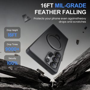 Funda de Teléfono Magnética Giratoria 360° de Lujo al por Mayor para Samsung S26 Ultra S25 Plus, Soporte con Acabado Mate, Estilo Ejecutivo para <span class=keywords><strong>Hombre</strong></span> - Product Image 3