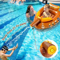 Bateau pirate gonflable personnalisé en gros, directement de l'usine, avec canon à eau pour enfants – Jeu d'été en extérieur