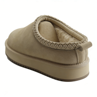 Vente directe d'usine OEM/ODM Bottes de neige pour femmes Bottes d'hiver imperméables Tissu en duvet Double face en peau de mouton avec chaleur hivernale