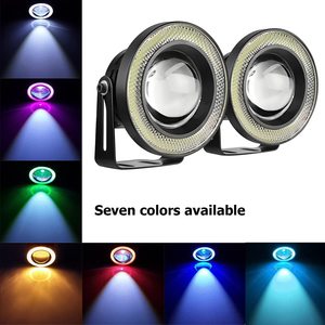 Car Angel Eye Fog <b>Light</b> High Power Bright Halo Angel Eye Rings 3.5 Inch <b>Projector</b> Lens Headlight With Daytime Running <b>Light</b> - Product Image 2