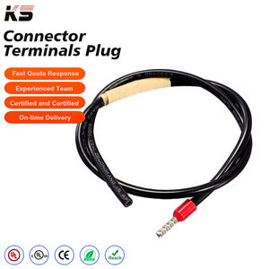 Insulated Straight Pin Crimp Terminal <b>Cable</b> Assemblies Custom Double Core Copper Wire Loom Harness for Electrical Equipment - Product Image 1
