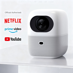 Proyector de Video Wi-Fi Inteligente Android Full <span class=keywords><strong>HD</strong></span> 1080P Compatible con 4K para Cine en Casa y Exteriores - Product Image 1