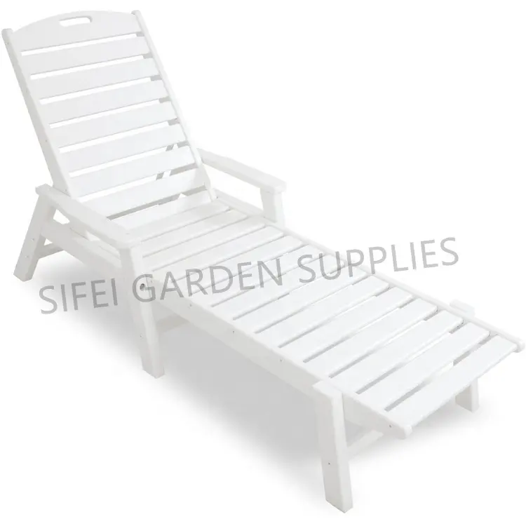 ウェーブ寝椅子ラウンジャーチェアロングパティオHDPEモダン家具耐久性のある屋外用家具プラスチック製サンベッドガーデンレジャー家具