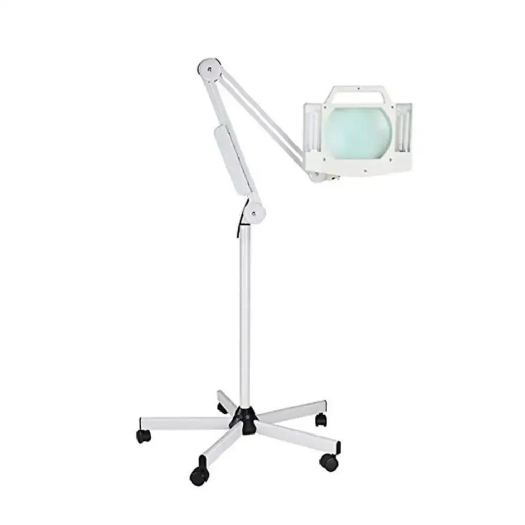 Floor Stand Magnifying Glass For Beauty Salon Facial Skin Checking Led lamp esthetic with cover