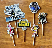 Décorations écologiques imprimées pour gâteaux d'anniversaire, pics décoratifs en papier pour cupcakes, décorations de friandises pour la vente au détail, les fêtes et les banquets