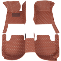 Tapis de sol de voiture Infiniti Lolly sur mesure en cuir de luxe, motif diamant de 10 mm d'épaisseur, ensemble complet, protection toutes saisons
