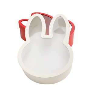 Nueva llegada forma <span class=keywords><strong>de</strong></span> conejo <span class=keywords><strong>de</strong></span> Pascua cubierta <span class=keywords><strong>de</strong></span> acrílico transparente flor regalo embalaje cajas <span class=keywords><strong>de</strong></span> papel - Product Image 2